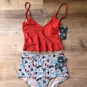 Kortni Jeane Dusty Red Scoop Back Top